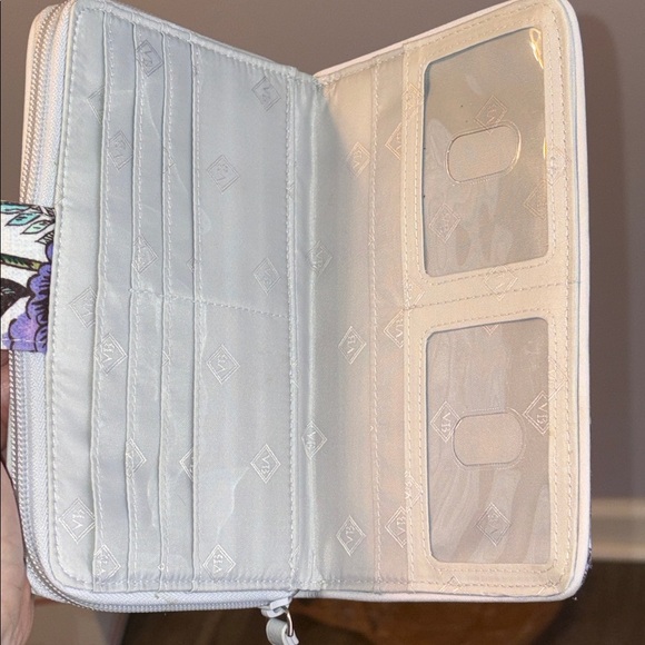 Vera Bradley Lavender Meadow Large Wallet Turnlock - Picture 8 of 12